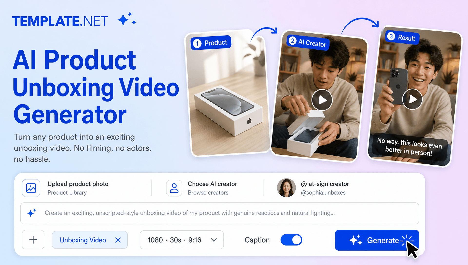 AI Product Unboxing Video Generator Online, Create Engaging Unboxing Videos